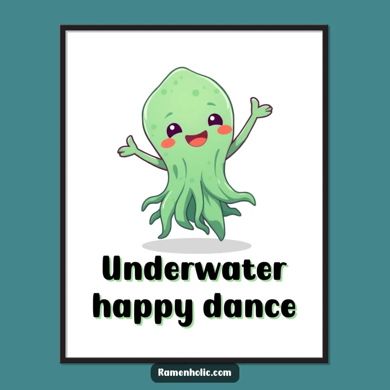 Funny Dancing Seaweed Digital Art: Instant Ocean Grooves for Your Walls