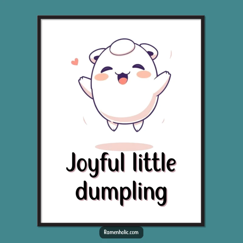 Funny Dumpling Bounce Digital Art: Instant Cheer for Your Walls