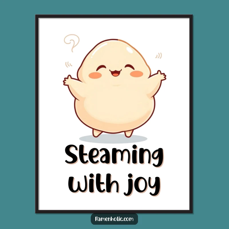 Funny Dumpling Jig Digital Art Print - Instant Cartoon Joy for Your Walls