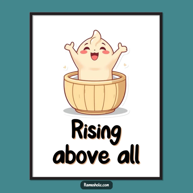 Funny Dumpling Leap Digital Art: Joyful Printable Decor for a Happy Home