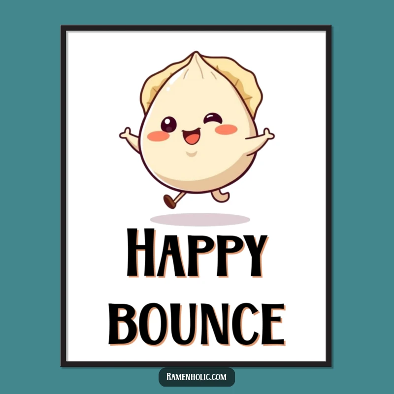 Funny Gyoza Hop Digital Art: Instant Cheerful Dumpling Download