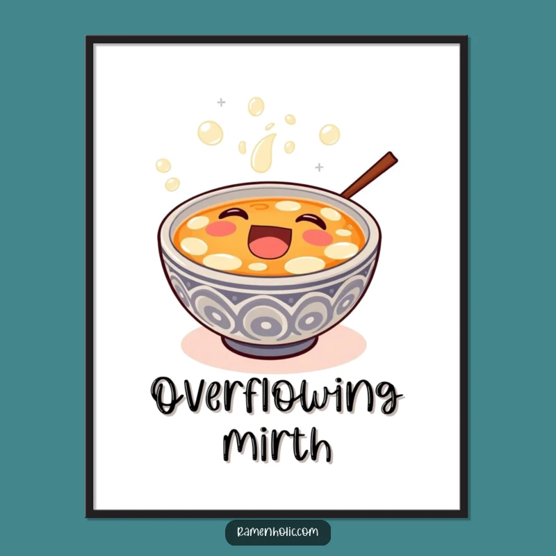 Funny Miso Soup Digital Art: Instant Laughing Bowl Download