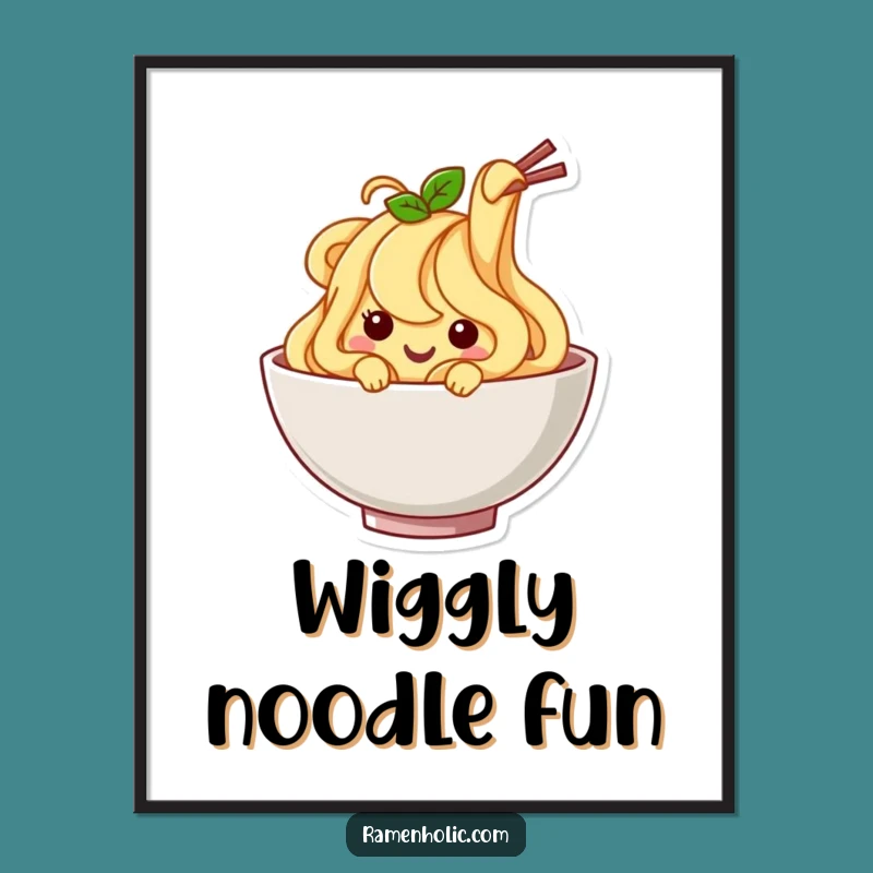 Funny Noodle Wiggle Digital Art: Instant Joy for Your Walls