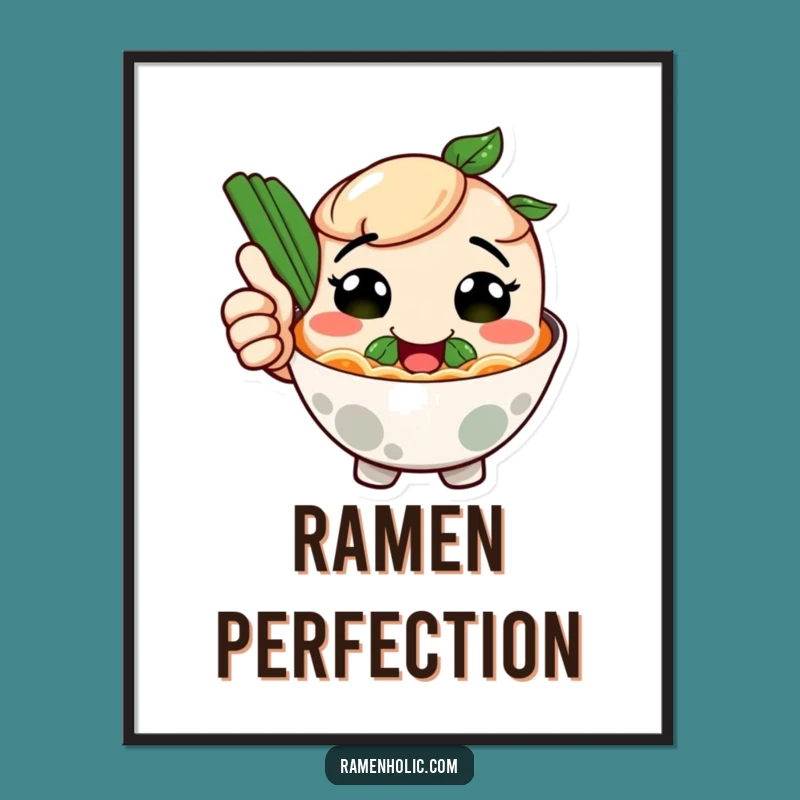 Funny Smiling Ramen Thumbs Up Digital Art - Instant Foodie Decor