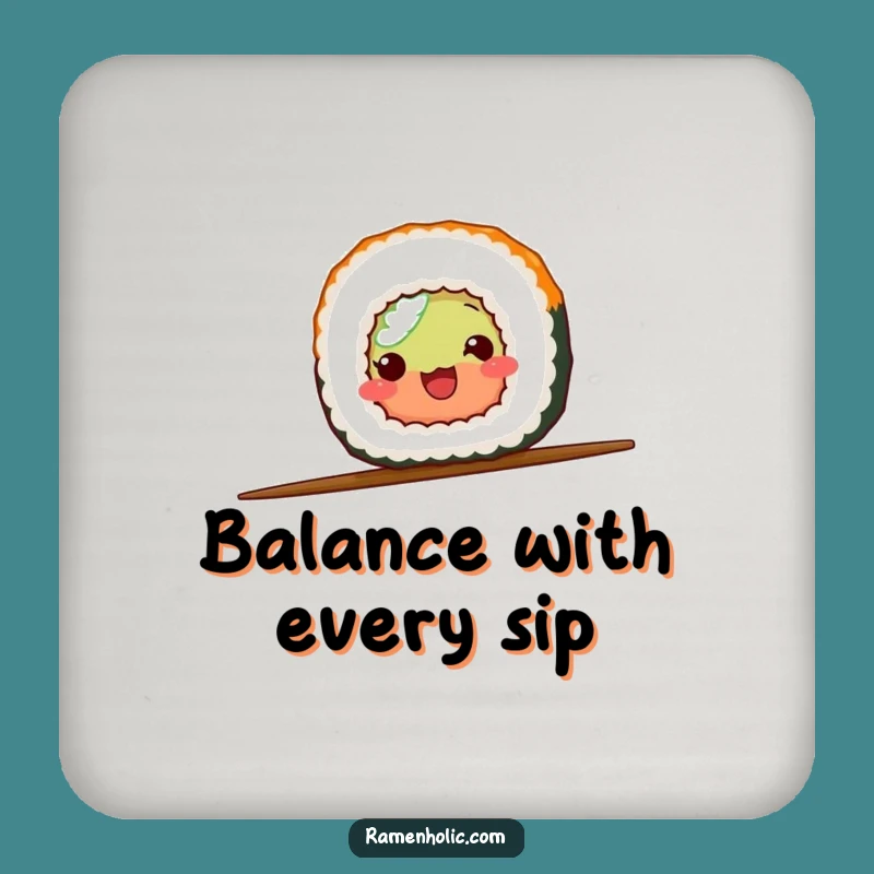 Funny Sushi Balance Coaster Set - Protect Your Surfaces with Hilarious Style
