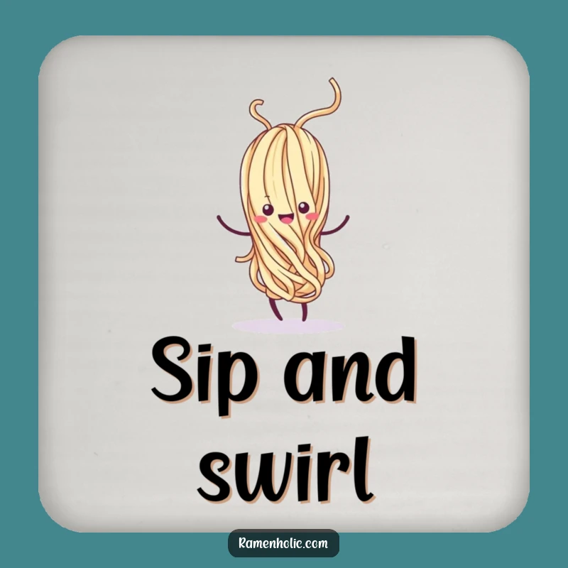 Funny Kawaii Noodle Dance Coaster: Protect Your Table, Cute Funny Gift