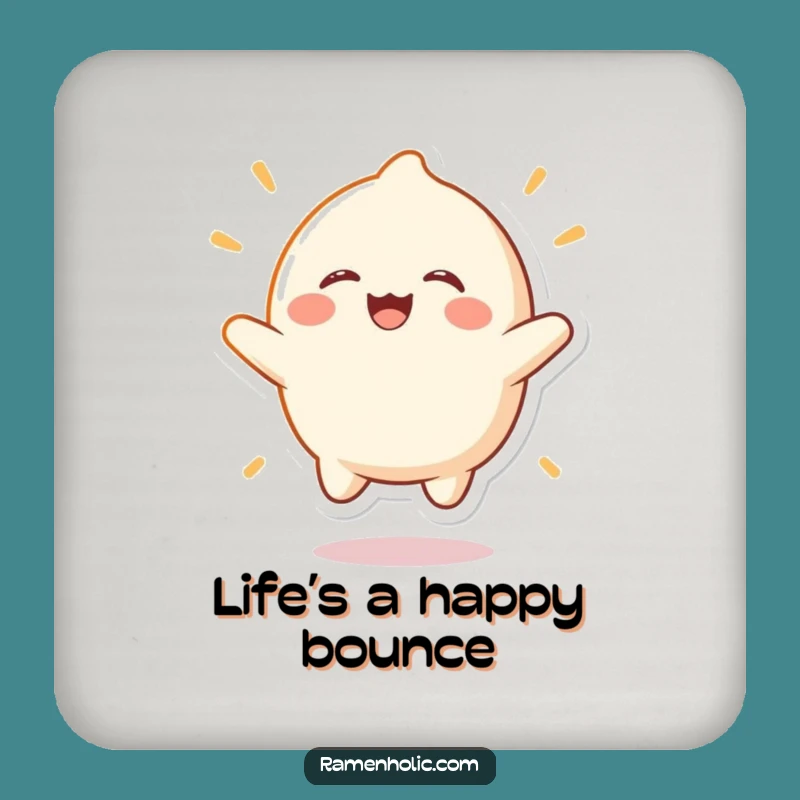 Funny Laughing Mochi Coaster Set: Protect Surfaces with Hilarious, Joyful Art