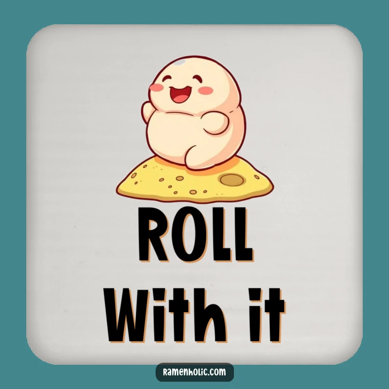 Funny Smiling Dumpling Rolling Coasters - Protect Surfaces with Culinary Charm