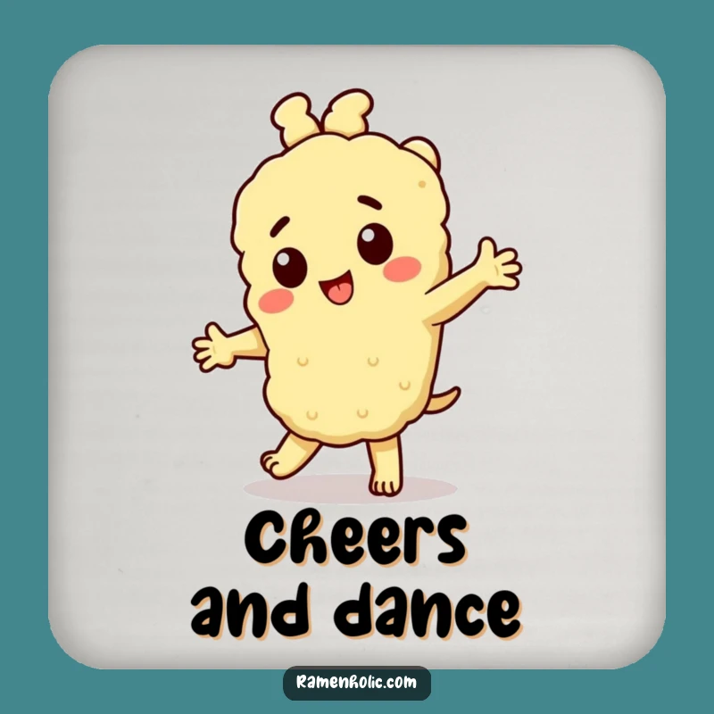 Funny Tempura Dance Coasters: Protect Surfaces with Style