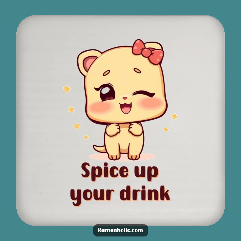 Funny Winking Ginger Coasters: Protect Surfaces with Zesty, Playful Style