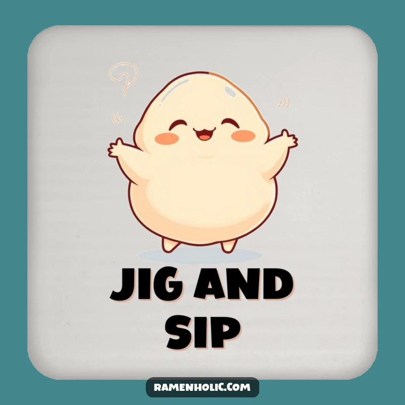 Funny Dumpling Jig Coaster Set - Protect Surfaces with Cartoon Foodie Flair