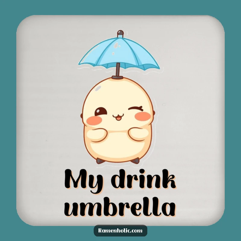 Funny Cheeky Dumpling Drink Coaster: Protect Surfaces with Playful Style