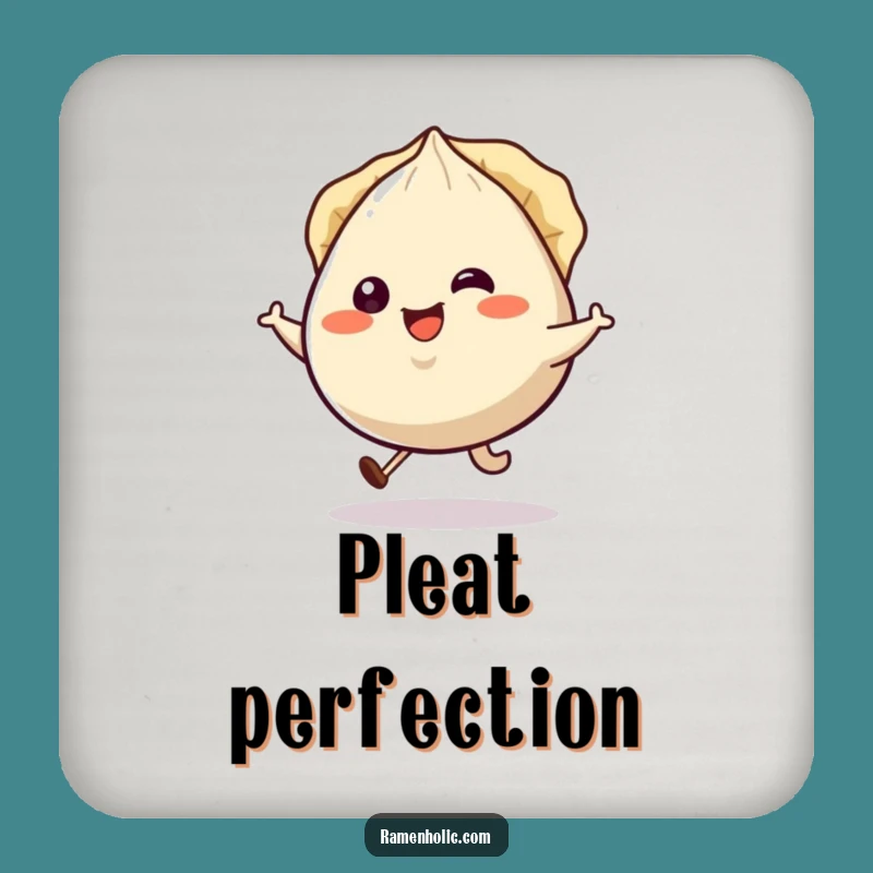 Funny Gyoza Hop Drink Coaster: Protect Surfaces with Dumpling Cheer