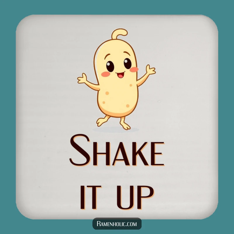 Funny Sesame Seed Jig Drink Coaster: Protect Surfaces with a Dancing Character - Perfect Gift!