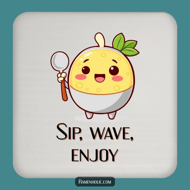 Funny Cheerful Broth Coaster Set - Protect Surfaces with Warmth and Humor