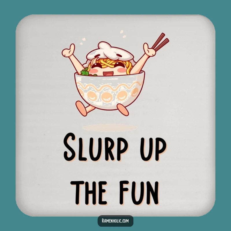 Funny Jumping Ramen Coaster: Happy Bowl Pal, Protect Fun, Funny Gift!