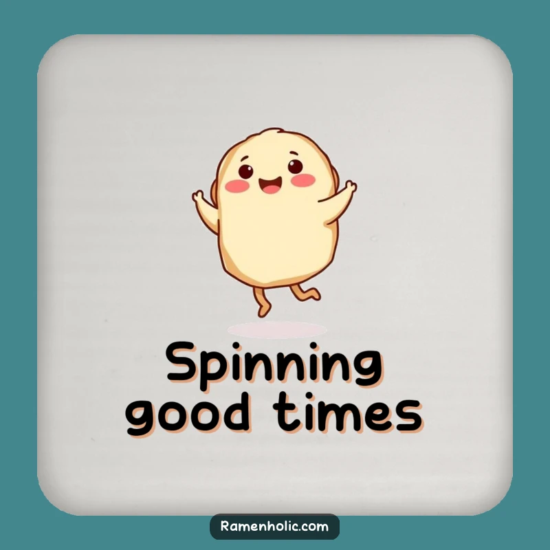 Funny Dancing Gyoza Coaster: Protect Surfaces, A Charming Funny Gift!