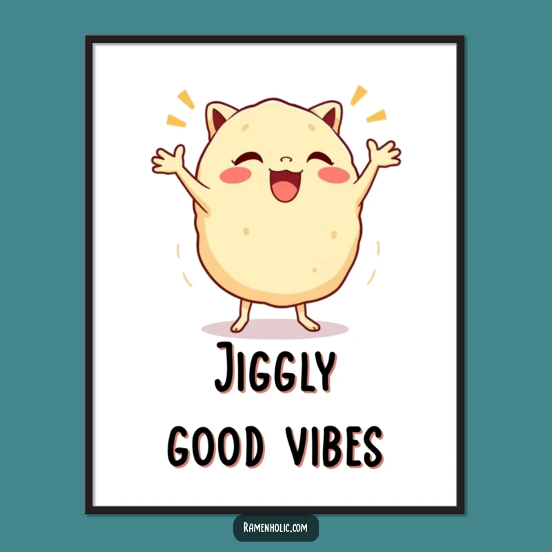 Funny Gyoza Jig Poster - Vibrant Dumpling Dance Wall Art, Perfect Funny Gift!
