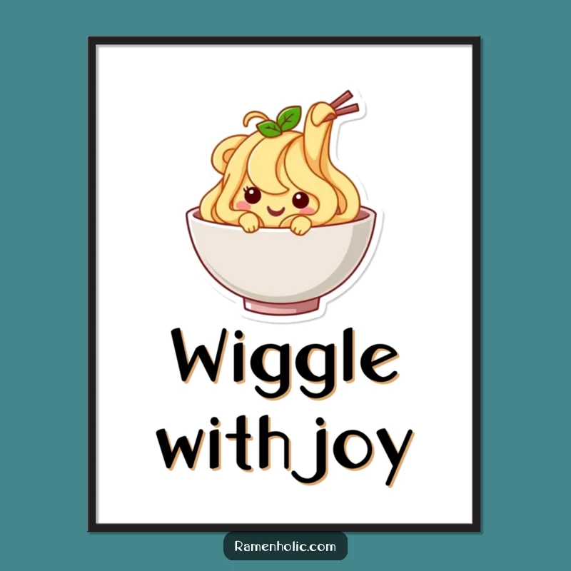 Funny Noodle Wiggle Poster: Bring Joyful Energy to Your Walls