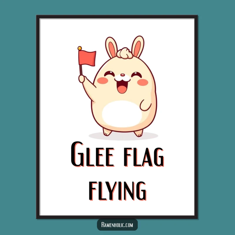 Funny Bao Bun Poster: Waving Character Art Print, Hilarious Foodie Decor, Great Gift Idea