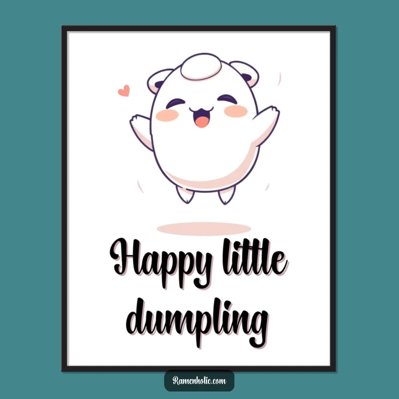 Funny Dumpling Bounce Poster: Bring Joyful Energy to Your Walls