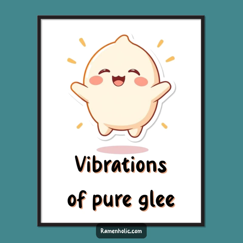 Funny Bouncing Mochi Poster: Decorate Your Space with Hilarious, Exuberant Art