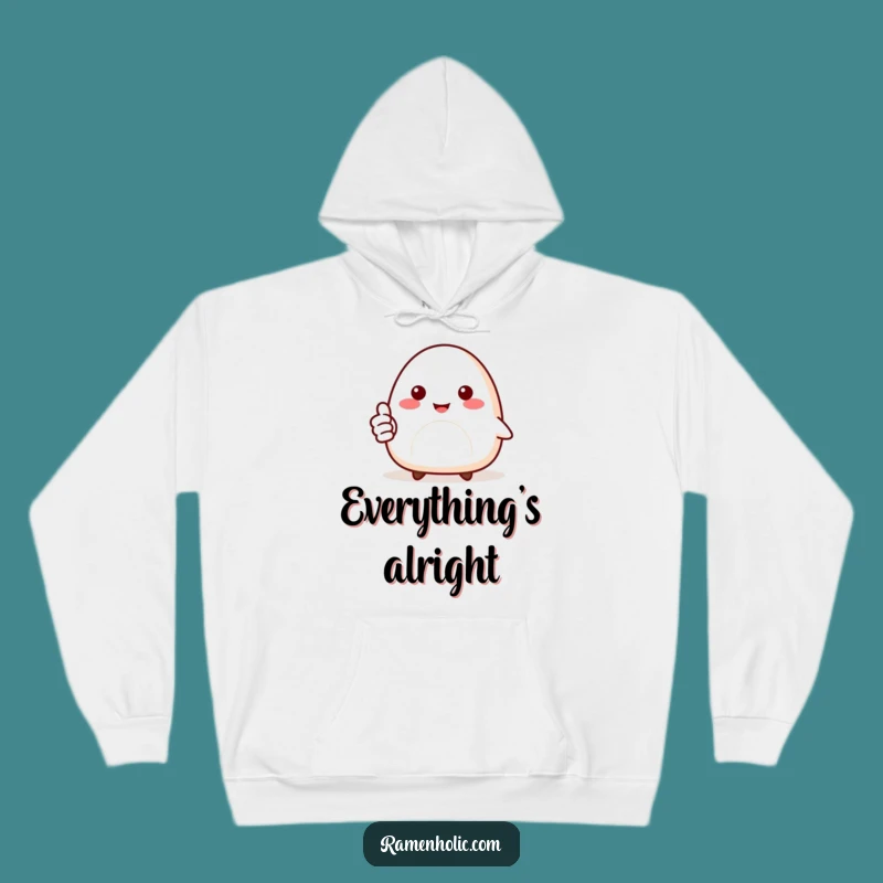 Funny Onigiri Hoodie: Cozy Cartoon Comfort, Positive Gift Choice