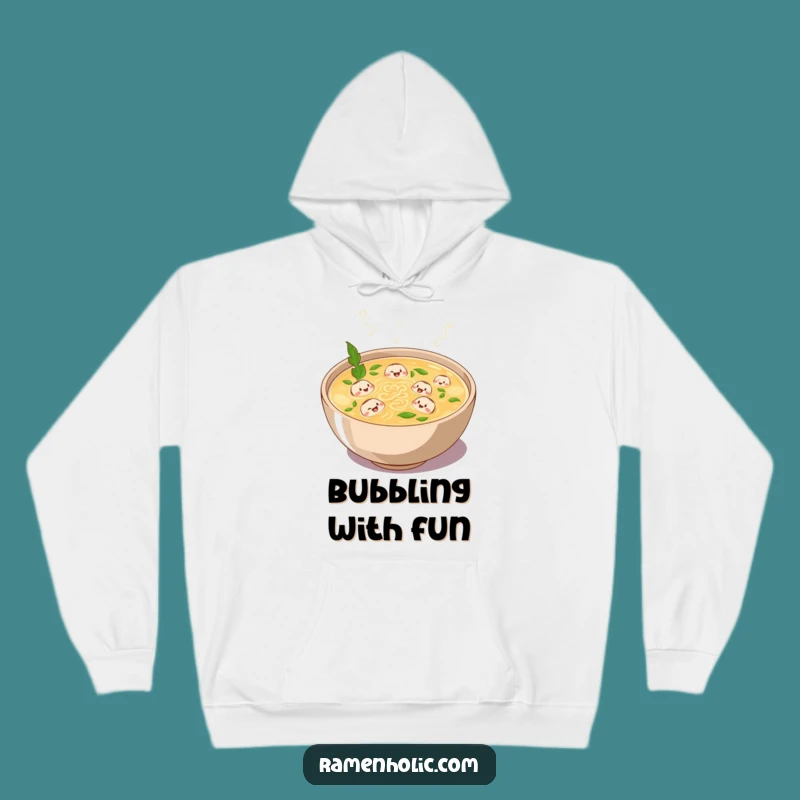 Funny Broth Laughs Hoodie - Cozy Up with This Adorable Cartoon Soup Apparel