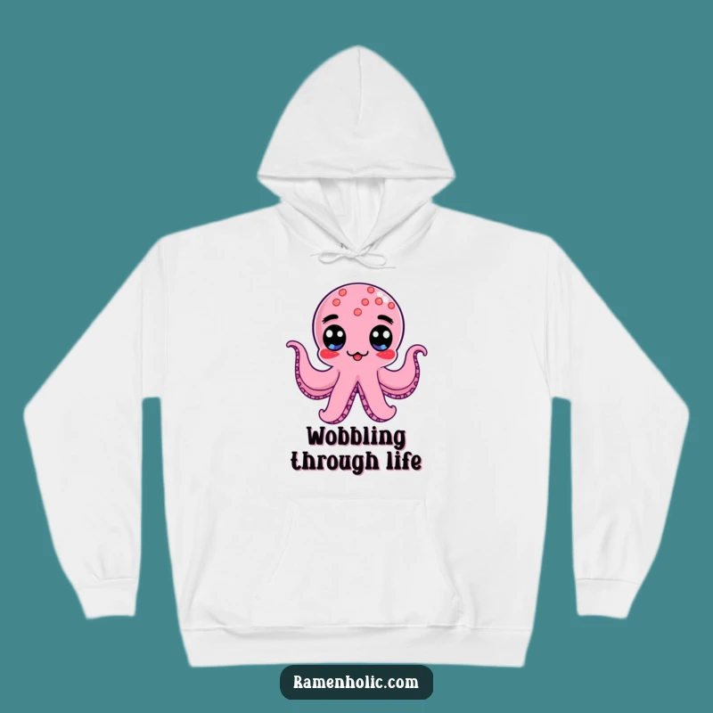 Funny Kawaii Octopus Wiener Hoodie: Googly Wobble Comfort Gift