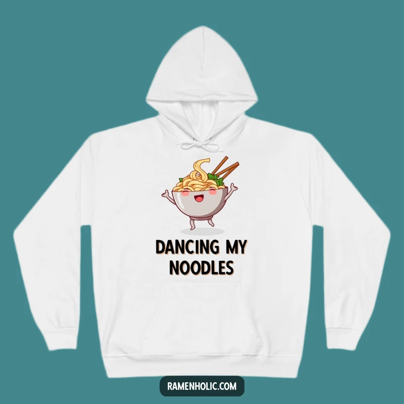 Funny Noodle Dance Hoodie - Cozy Up with This Hilarious Cartoon Foodie Apparel