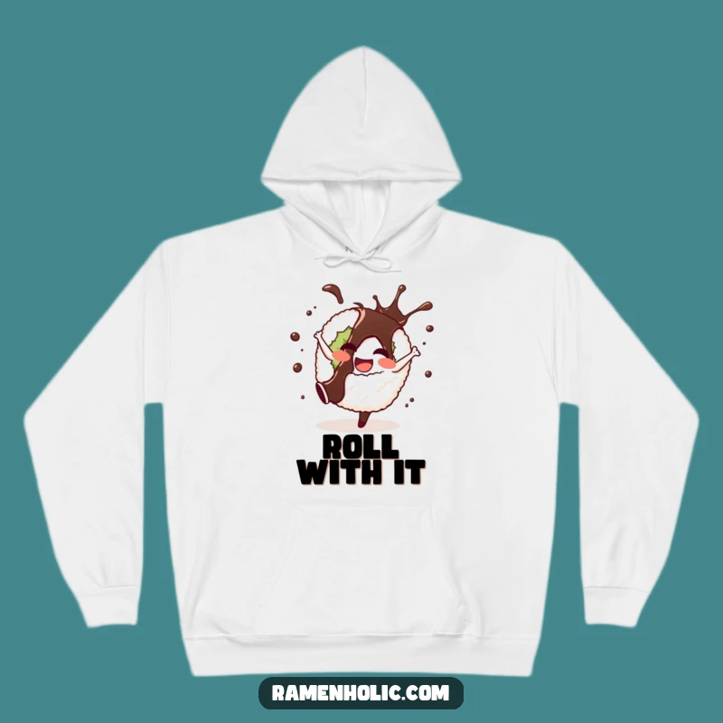 Funny Sushi Cartwheel Hoodie - Cozy Up with This Adorable Cartoon Sushi Apparel