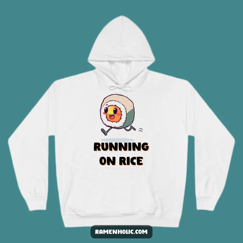 Funny Kawaii Sushi Sprint Hoodie: Cozy Determination, The Ultimate Funny Gift