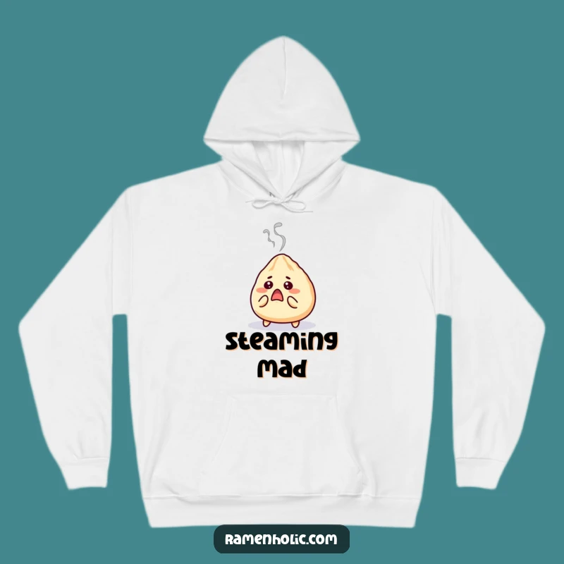 Cozy Funny Gyoza Hoodie: Shocking Steam Surprise, Warm & Humorous Gift