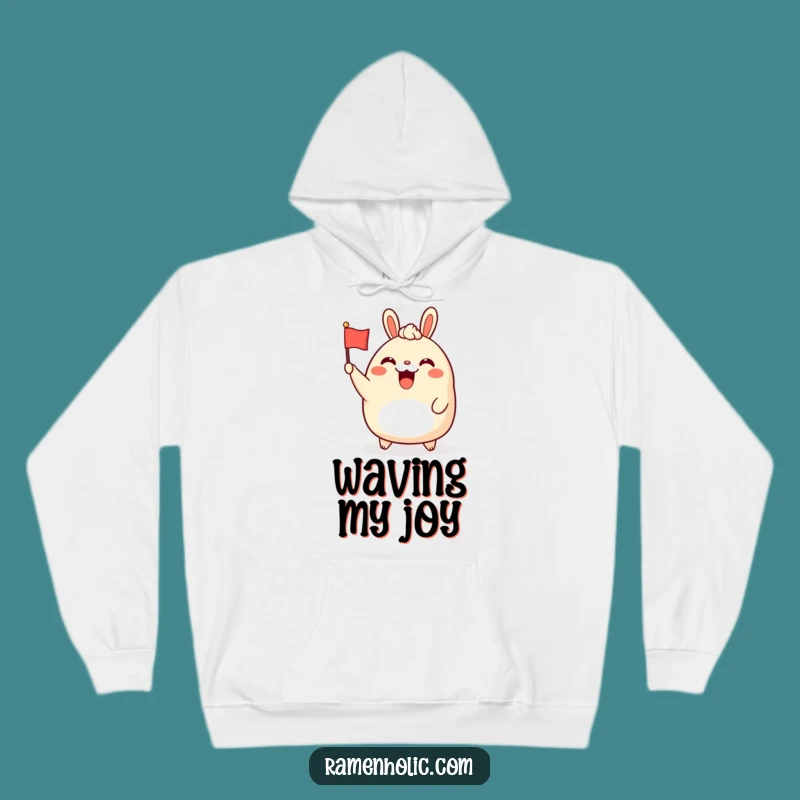 Cozy Funny Bao Bun Hoodie: Waving Character Design, Warm & Hilarious Apparel, Perfect Gift