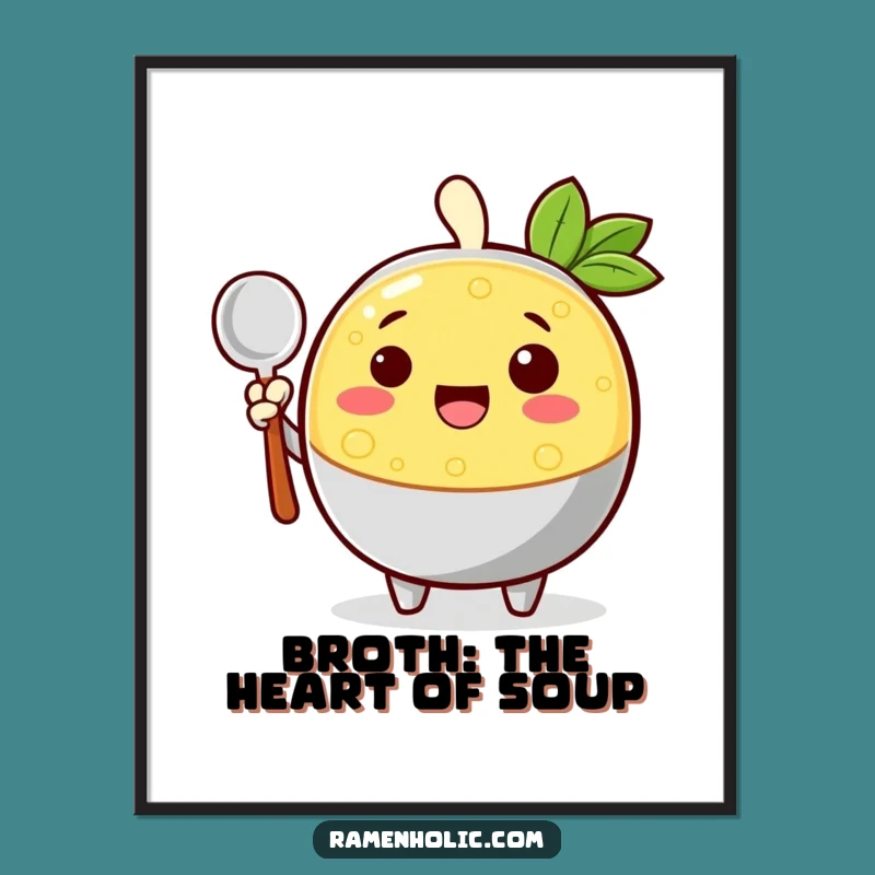 Funny Free Printable Wall Art: Cheerful Broth Wave for Cozy Downloadable Decor