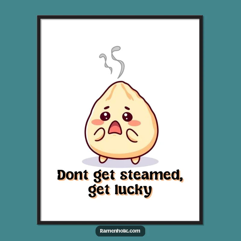 Free Printable Wall Art: Shocked Gyoza Funny Downloadable Decor