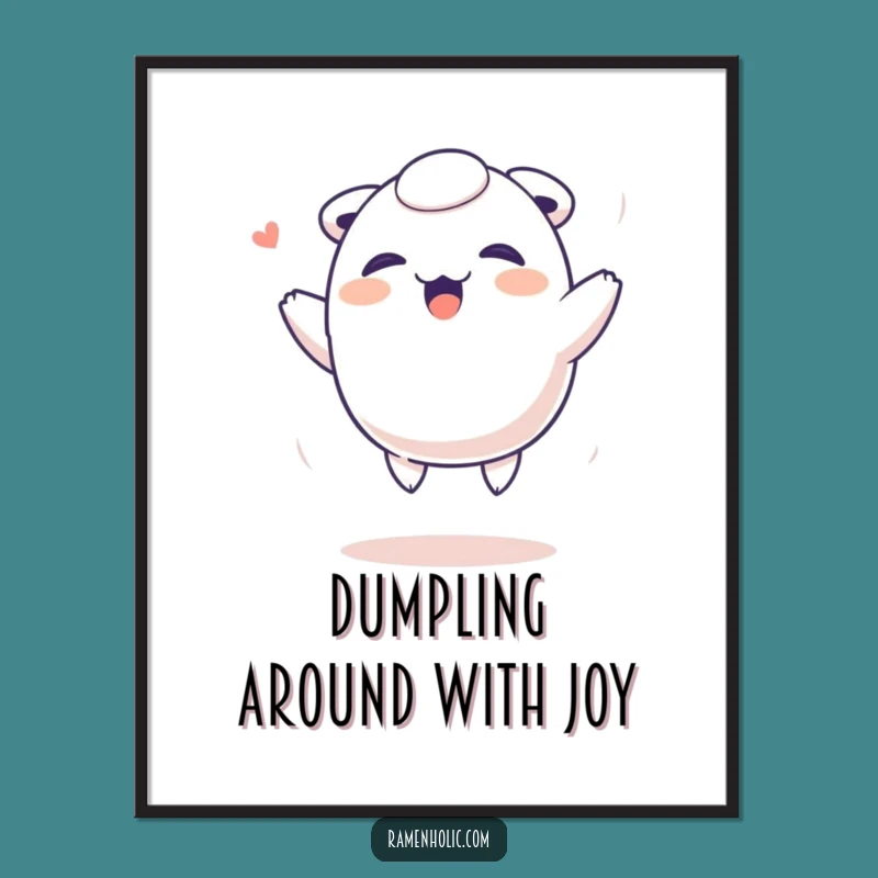 Free Printable Wall Art: Giggling Dumpling Bounce Party, Funny Downloadable Decor