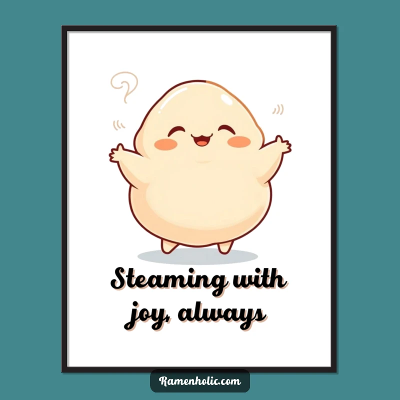 Free Printable Dumpling Art: Funny Jigging Foodie Digital Download Decor Gift