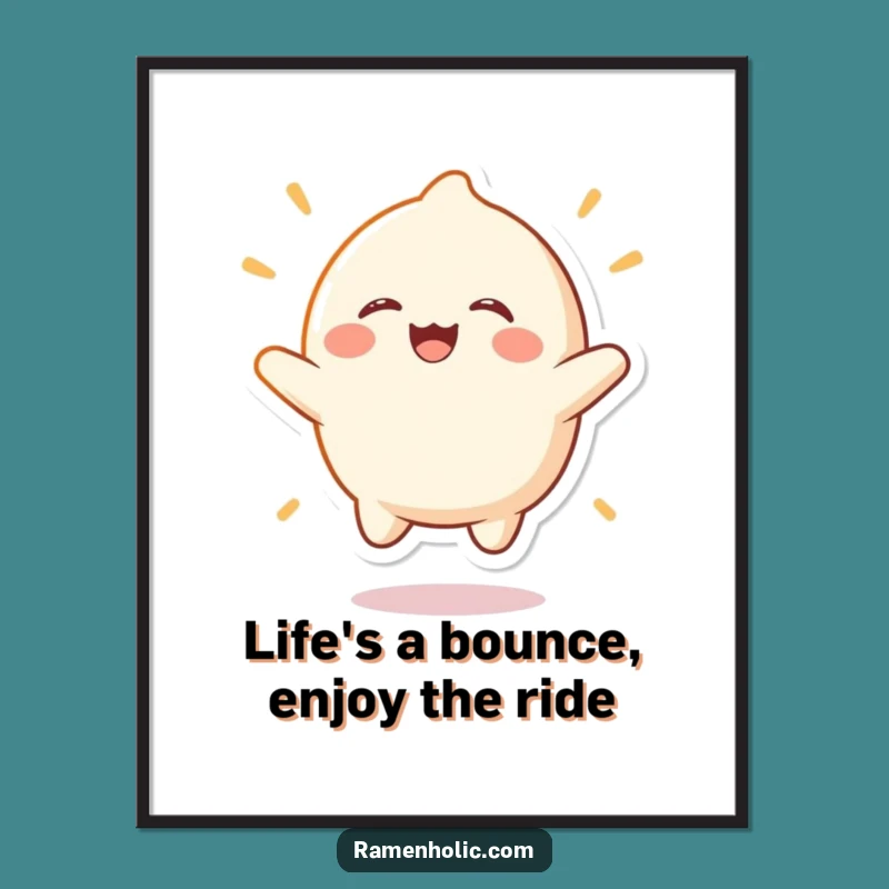 Free Printable Wall Art: Laughing Mochi Bouncing Art Funny Downloadable Decor