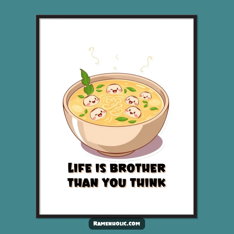 Free Printable Broth Art: Funny Laughing Foodie Digital Download Decor Gift