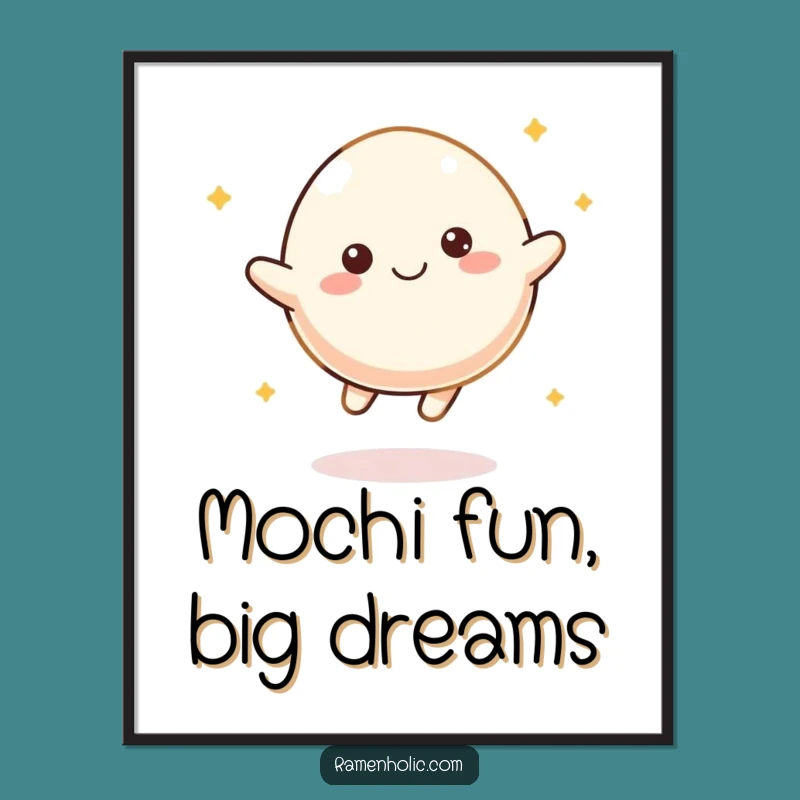 Free Printable Mochi Wall Art: Bouncy Fun Downloadable Decor with Cheerful Character