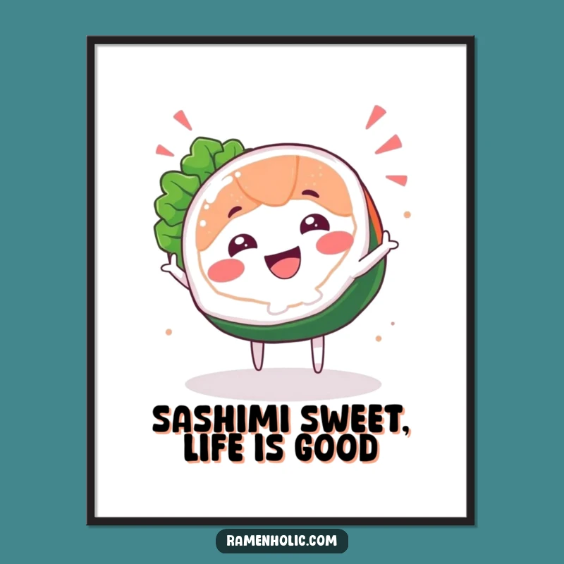 Free Printable Sashimi Wall Art: Spinning Fish Downloadable Decor for Your Kitchen