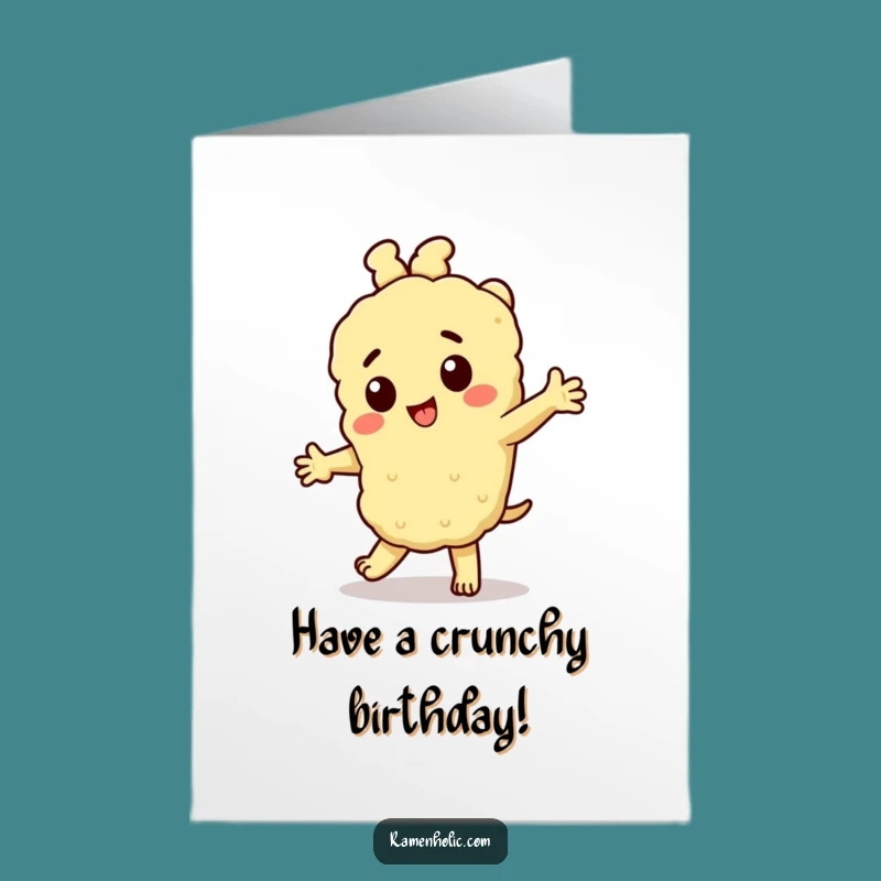 Free Printable Birthday Card: Tempura Dance Celebration, Funny Downloadable Gift