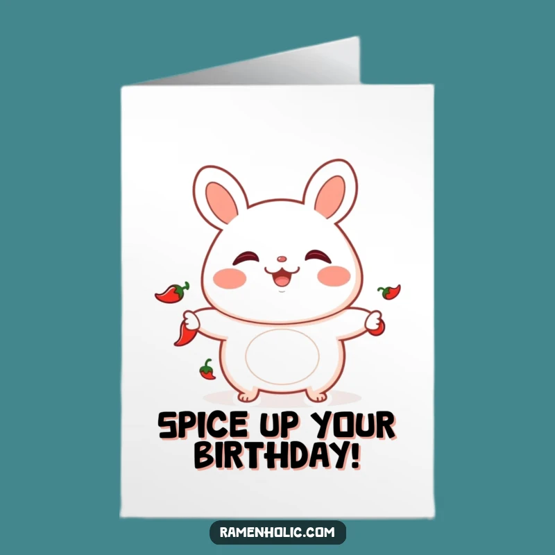 Spicy Bao Bun Birthday Card - Free Printable Downloadable Fun
