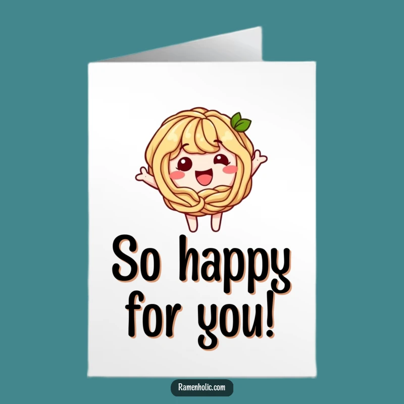 Free Printable Congrats Card: Looping Soba Noodles Success Downloadable Gift