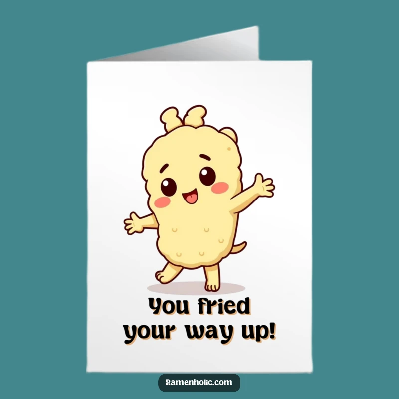 Free Printable Congrats Card: Tempura Dance of Success, Funny Downloadable Achievement Gift