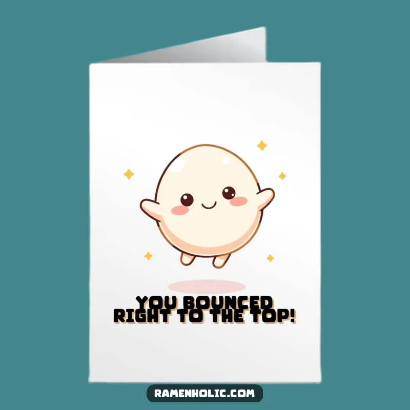 Free Printable Mochi Congrats Card: Bouncy Fun Downloadable Gift for Your Big Win