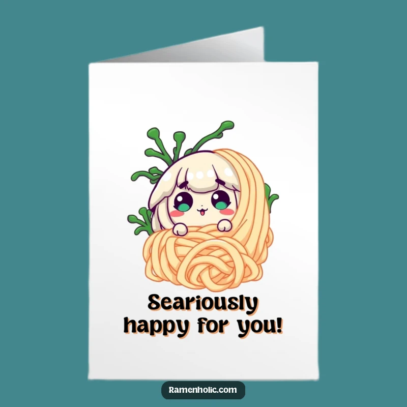 Free Printable Congrats Card: Shocked Seaweed Noodle Surprise for a Funny Downloadable Gift
