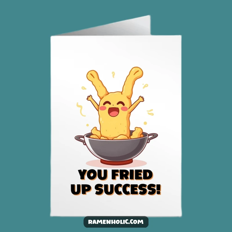 Free Printable Tempura Congrats Card: Joyful Wok Leap Downloadable Celebration Gift