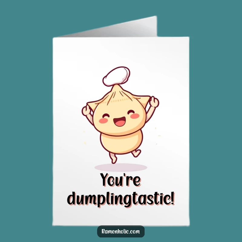 Free Printable Congratulations Card: Chopsticks & Dumpling Fun, Humorous Downloadable Greeting for Wins